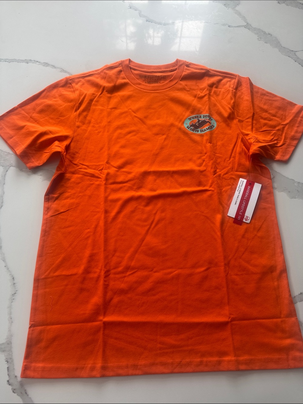 NWT Men's Baseball Lifestyle 101 adult medium dust meets diamond Crewneck Tee